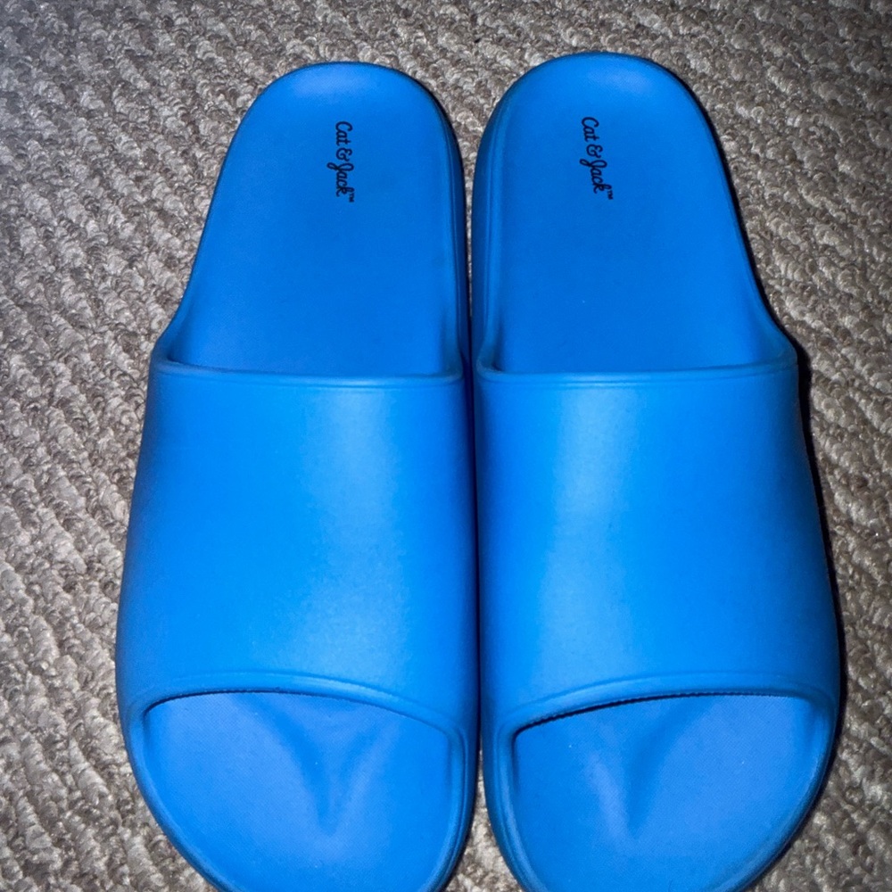 Cat & Jack Blue Kids Slide Sandals